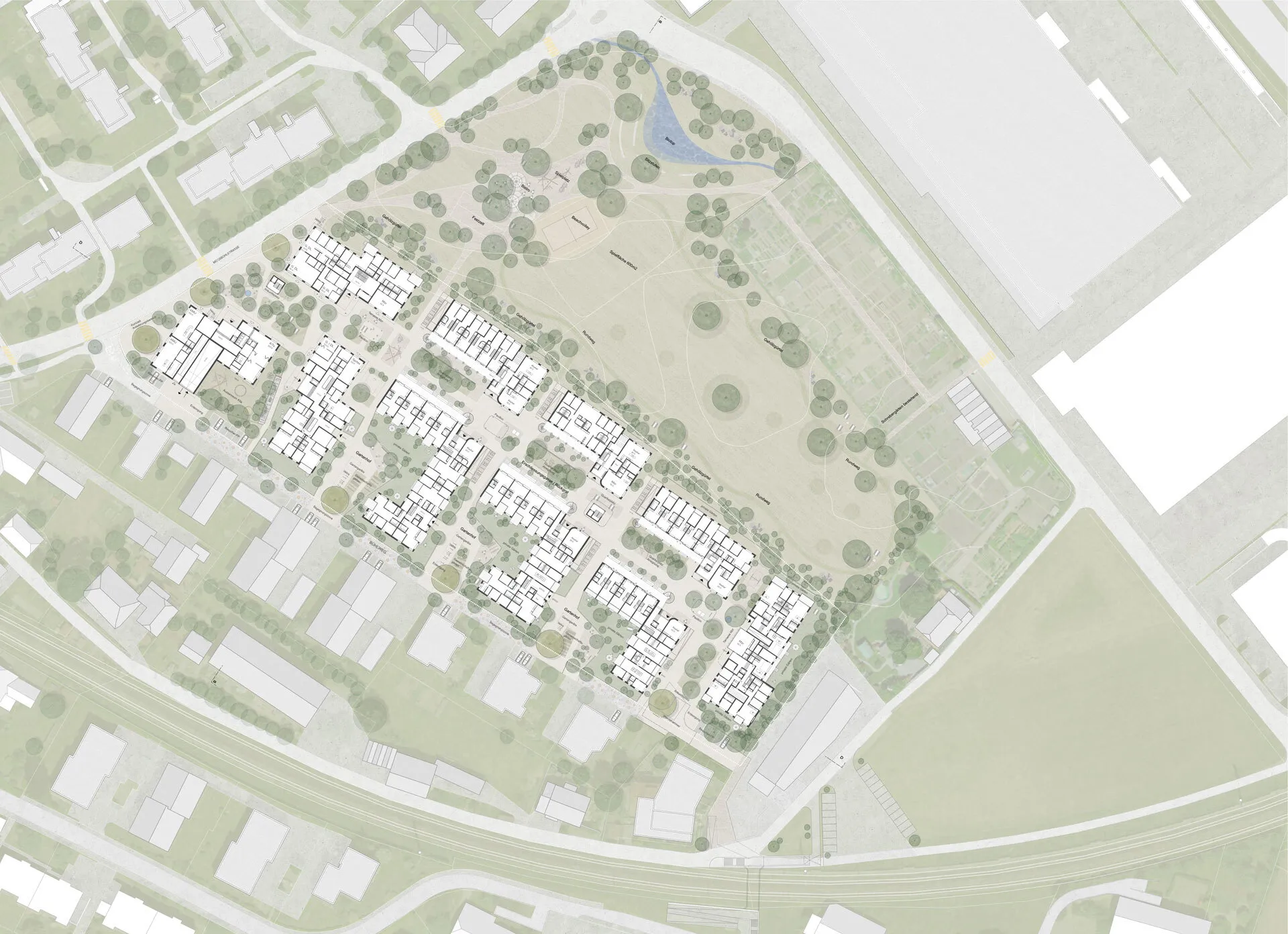 Arealentwicklung Moosbuehl Moosseedorf Situation und EG