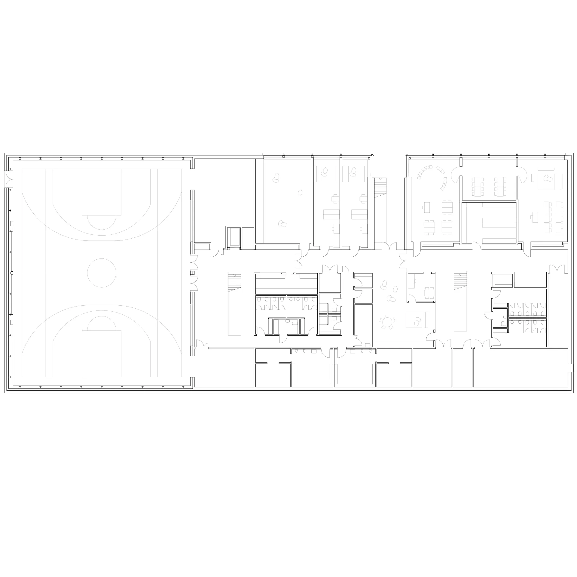 Sporthalle und Basisstufe PZHSM Muenchenbuchsee Grundriss EG